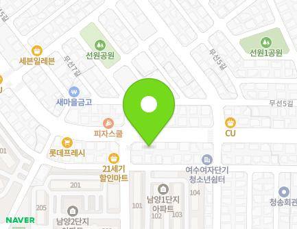 전라남도 여수시 무선중앙로 72 (선원동) 지도