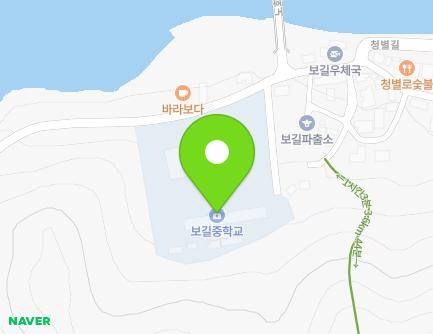 전라남도 완도군 보길면 보길로 1-2 (완도보길중학교) 지도