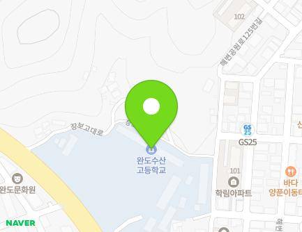 전라남도 완도군 완도읍 장보고대로 141 (완도수산고등학교) 지도