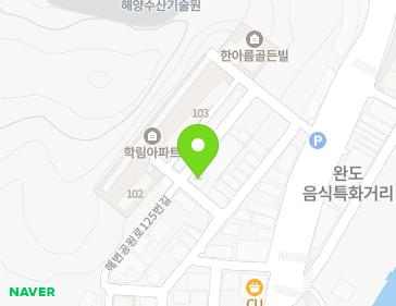 전라남도 완도군 완도읍 해변공원로125번길 18-28 지도