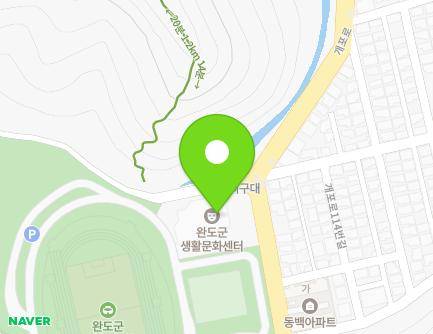 전라남도 완도군 완도읍 개포로 111 (완도군생활문화센터) 지도