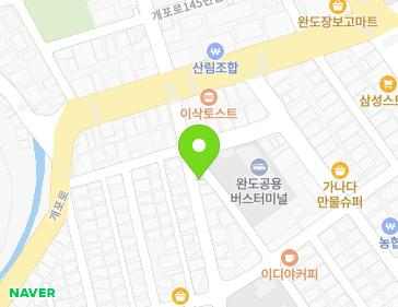 전라남도 완도군 완도읍 개포로130번길 14-4 (민들레화원) 지도