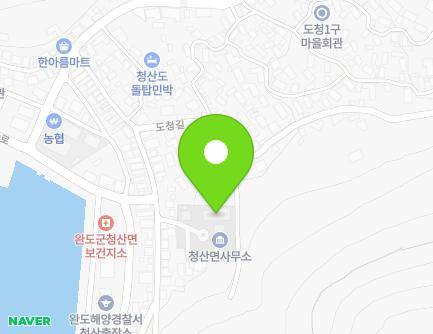 전라남도 완도군 청산면 도청4길 19-1 (노인요양원) 지도