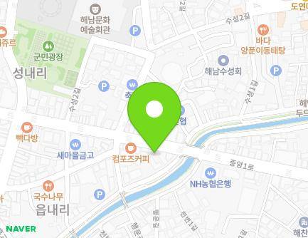 전라남도 해남군 해남읍 중앙1로 117 (티는헤어) 지도