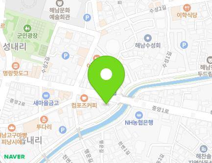 전라남도 해남군 해남읍 중앙1로 115 (이정미헤어리더) 지도