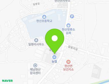 전라남도 해남군 현산면 현산북평로 110 (현산농협) 지도