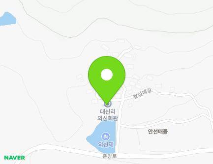 전라남도 화순군 춘양면 밭섶메길 28-3 (대신리외신마을회관) 지도