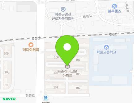 전라남도 화순군 화순읍 쌍충로 14 (화순산이고운) 지도