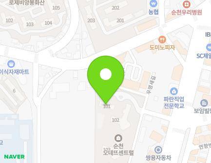 전라남도 순천시 우명새길 25 (조례동, 순천오네뜨센트럴) 지도