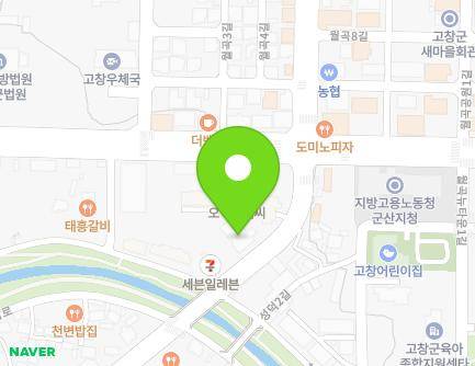 전북특별자치도 고창군 고창읍 월곡로 23 지도