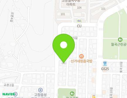 전북특별자치도 고창군 고창읍 월곡13길 11 (라온교회) 지도