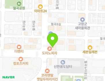 전북특별자치도 고창군 고창읍 월곡로 38 지도