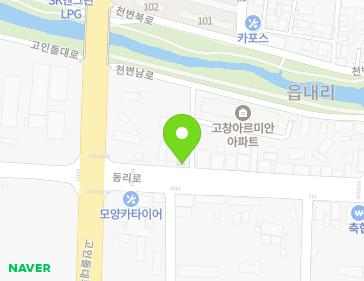 전북특별자치도 고창군 고창읍 동리로 9 (건영육묘장) 지도