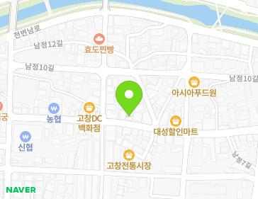 전북특별자치도 고창군 고창읍 동리로 59 지도