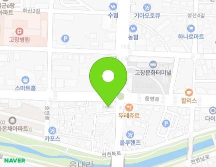 전북특별자치도 고창군 고창읍 중앙로 182 (동방빌딩) 지도