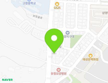 전북특별자치도 고창군 고창읍 보릿골로 16 지도