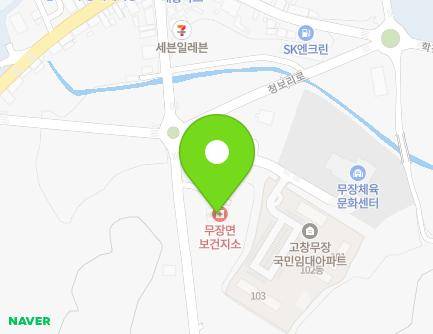 전북특별자치도 고창군 무장면 청보리로 1544 지도