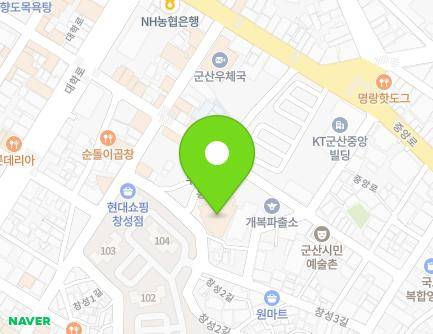 전북특별자치도 군산시 우체통거리2길 17 (개복동, 군산성광교회) 지도