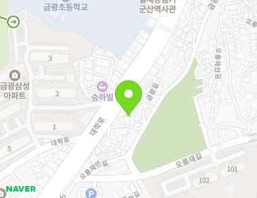 전북특별자치도 군산시 오룡재안길 9-17 (금광동) 지도