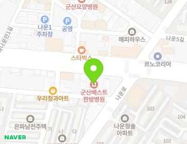 전북특별자치도 군산시 공단대로 417 (나운동) 지도