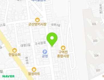 전북특별자치도 군산시 구시장로 16-1 (대명동) 지도