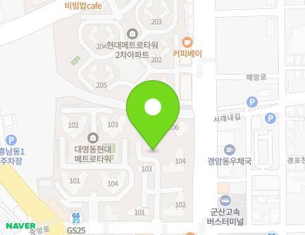 전북특별자치도 군산시 대명길 13 (대명동, 천년가더스테이) 지도