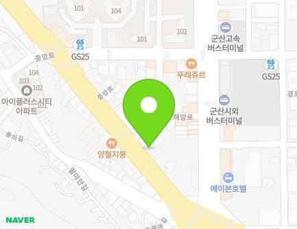 전북특별자치도 군산시 중앙로 18 (대명동, 제일카센타) 지도