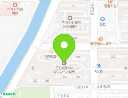 전북특별자치도 군산시 미장안길 45 (미장동, 군산미장2차아이파크) 지도