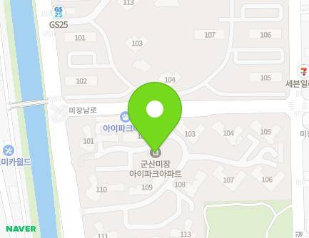 전북특별자치도 군산시 미장남로 10 (미장동, 군산미장아이파크) 지도