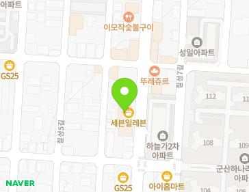 전북특별자치도 군산시 칠성로 129 (산북동) 지도