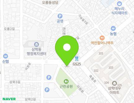전북특별자치도 군산시 미원로 26-1 (삼학동, 형제세탁) 지도