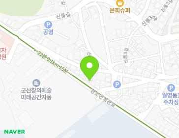 전북특별자치도 군산시 청소년회관로 28 (송풍동) 지도