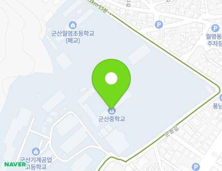 전북특별자치도 군산시 군중길 18 (송풍동, 군산중학교) 지도