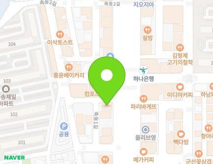 전북특별자치도 군산시 월명로 251 (수송동, 고은미래의원) 지도