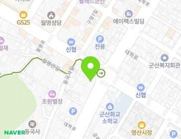 전북특별자치도 군산시 대학로 76 (월명동, 전북은행명산동지점) 지도