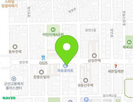 전북특별자치도 군산시 양안로 64 (조촌동, 자유로마트) 지도