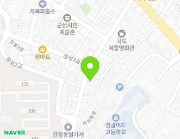 전북특별자치도 군산시 아리랑로 19-1 (창성동) 지도