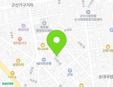 전북특별자치도 군산시 신영1길 46-1 (평화동) 지도
