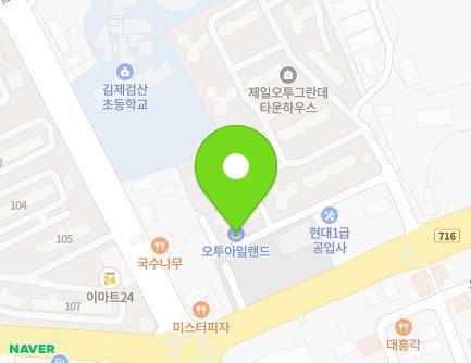 전북특별자치도 김제시 승암길 13 (검산동, 제일오투그란데타운하우스) 지도