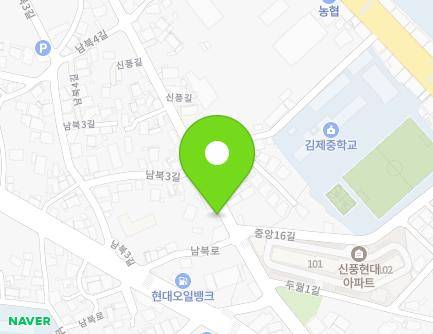 전북특별자치도 김제시 신풍길 45 (신풍동) 지도