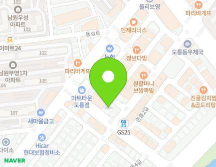 전북특별자치도 남원시 큰들길 21 (도통동, 백천음악광장) 지도