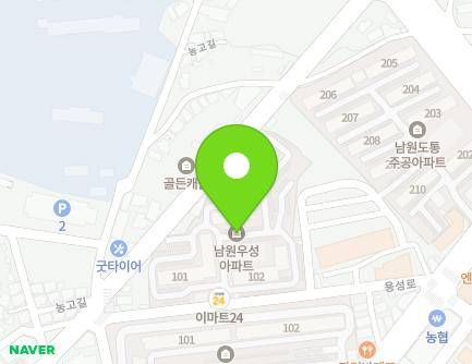 전북특별자치도 남원시 용성로 221-42 (도통동, 우성아파트) 지도