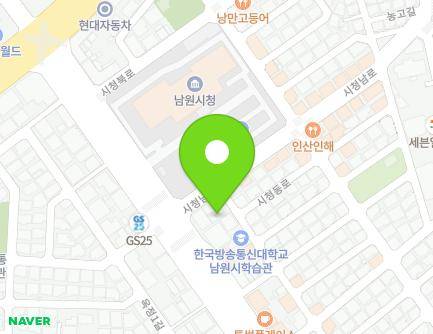 전북특별자치도 남원시 시청남로 6 (도통동) 지도