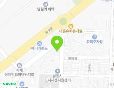 전북특별자치도 남원시 향단로 99 (동충동, 평화식당) 지도