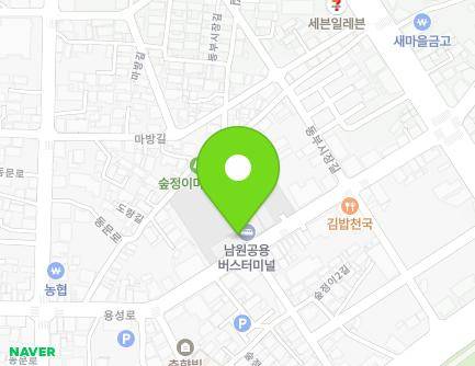 전북특별자치도 남원시 용성로 109 (동충동, 남원공용버스터미널) 지도