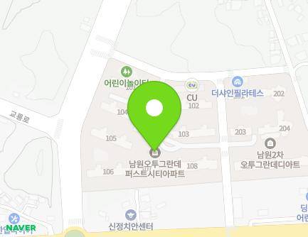 전북특별자치도 남원시 교룡로 28 (신정동, 오투그란데퍼스트시티) 지도