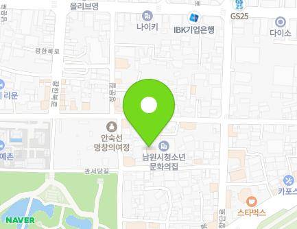 전북특별자치도 남원시 관서당길 31 (쌍교동, 청향동회관) 지도