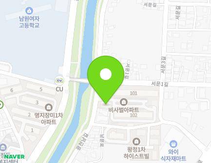 전북특별자치도 남원시 광천남길 406 (왕정동, 비사벌아파트) 지도