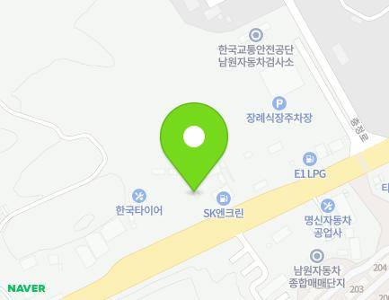 전북특별자치도 남원시 충정로 247 (월락동, 현대중장비) 지도