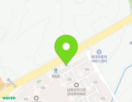 전북특별자치도 남원시 충정로 308 (월락동, 현대오토밋션) 지도